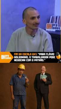 Fim da escala 6x1: “Para Flávio Bolsonaro, o trabalhador pode negociar com o patrão.”