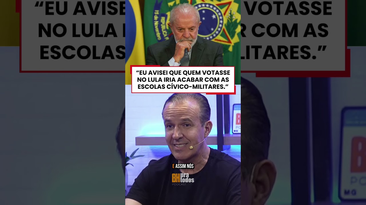 “Eu avisei que quem votasse no Lula iria acabar com as escolas cívico-militares.”