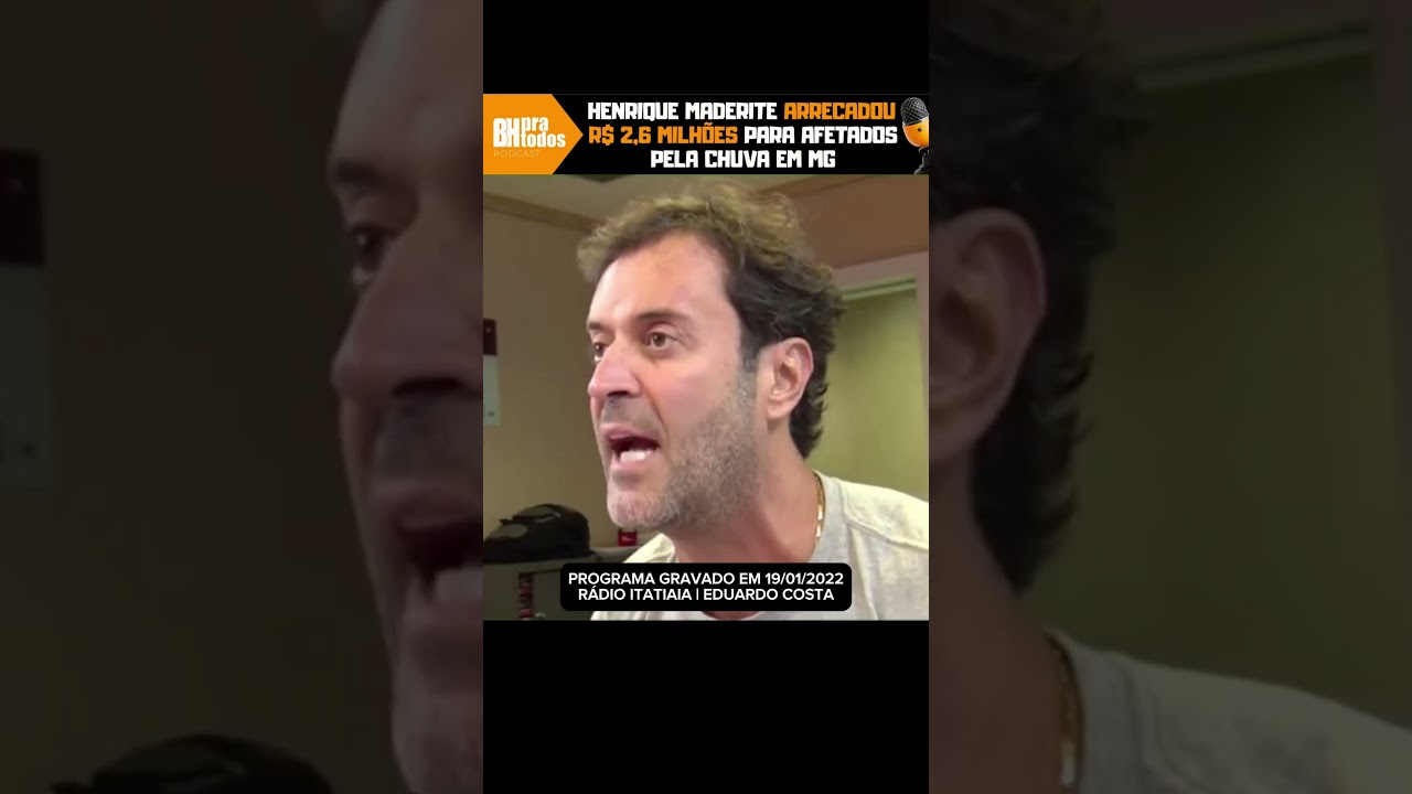 Henrique Maderite arrecadou R$ 2,6 milhões para afetados pela chuva em MG