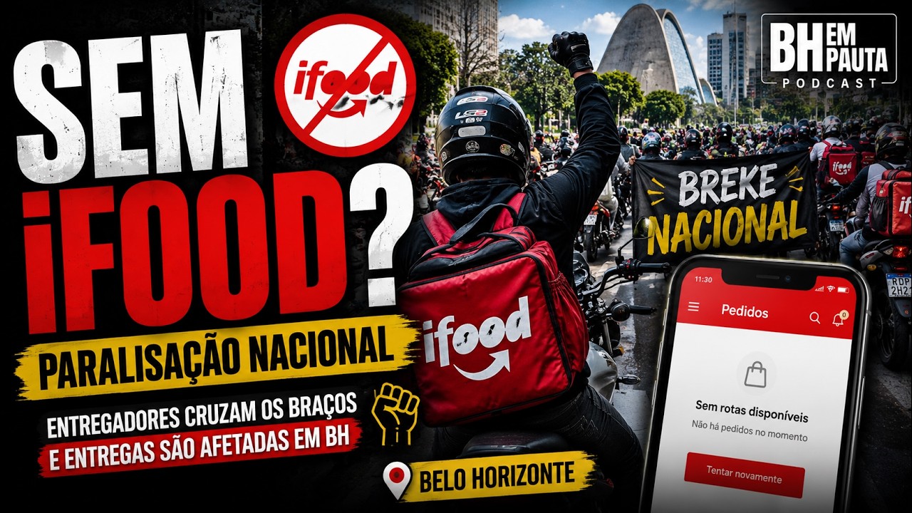 Sem iFood? Motociclistas fazem paralisação nacional e afetam entregas em BH