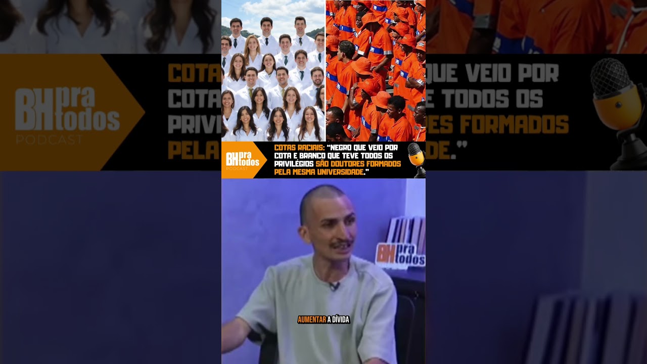 Negro que veio por cota e branco que teve todos os privilégios são doutores formados.