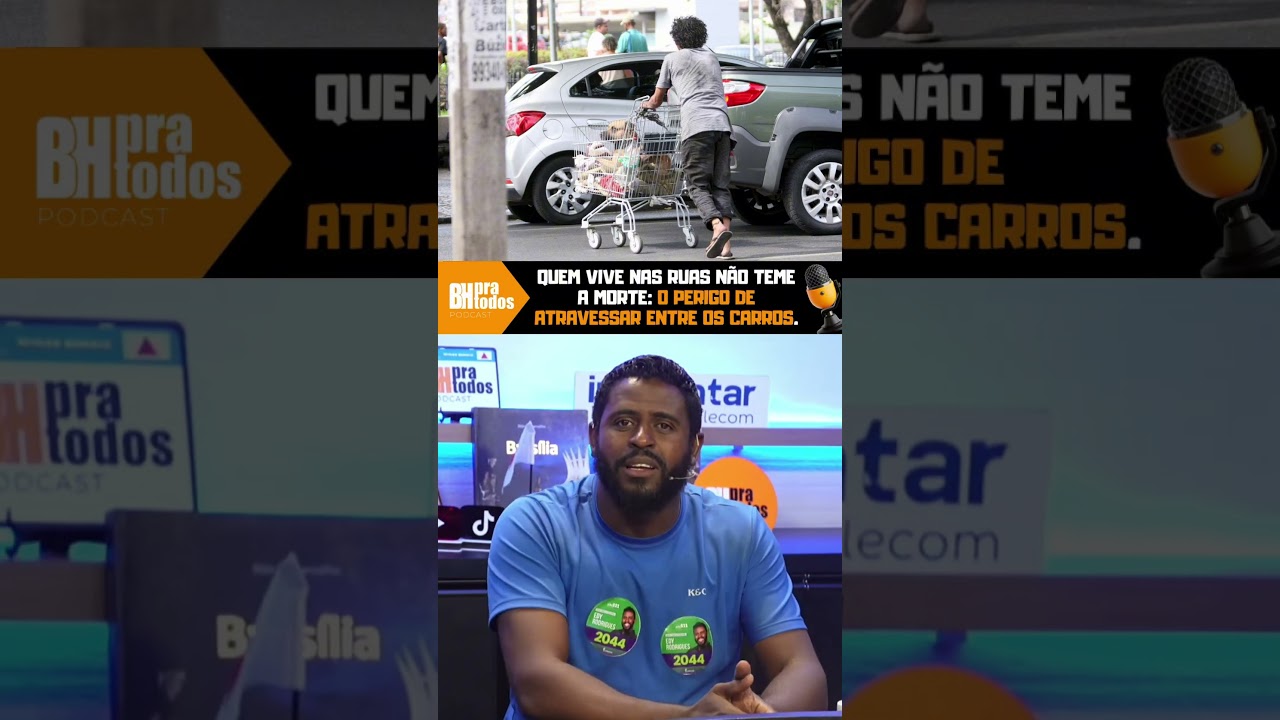 Quem vive nas ruas já não teme a morte: o perigo de atravessar entre os carros.