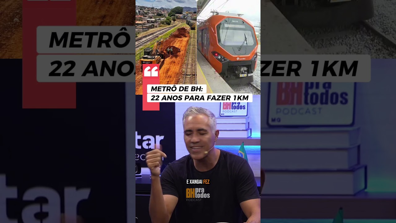 Metrô de BH: 22 anos para inaugurar 1 km.